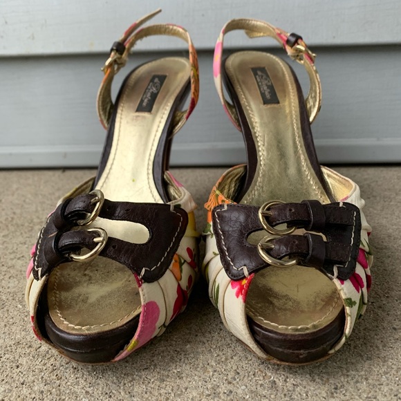 DI BEATRICE FLORAL HEELS, 39 (8.5) - Picture 2 of 3